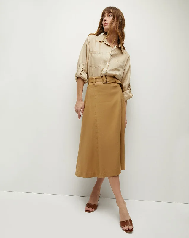 Women's Work Outfit For The Office Arwen Stretch-Linen Skirt