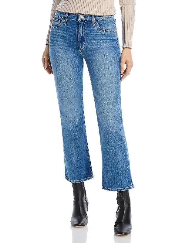 Women's High-End Clothing The Callie Womens Knit Denim Bootcut Jeans