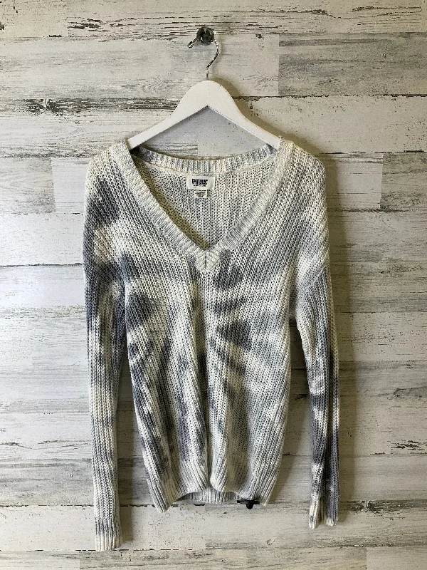 Sweater By Pink In Grey & White, Size: Xs