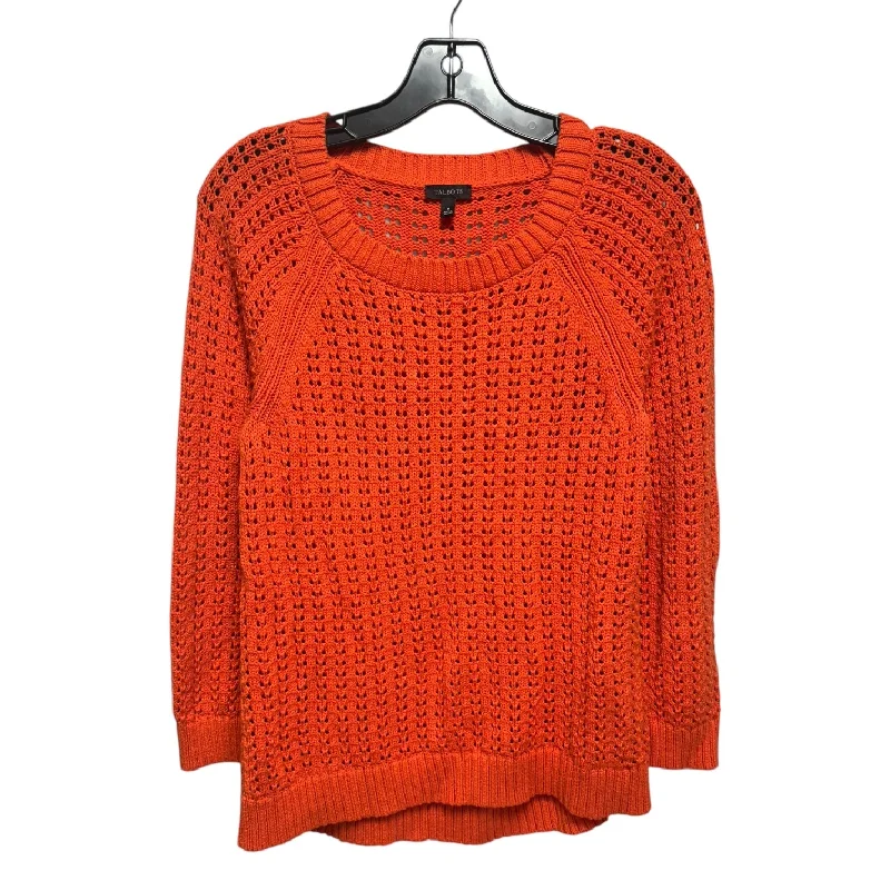 Sweater By Talbots In Orange, Size: M