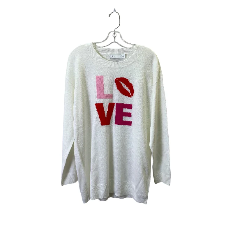 Sweater By New York And Co In White, Size:L