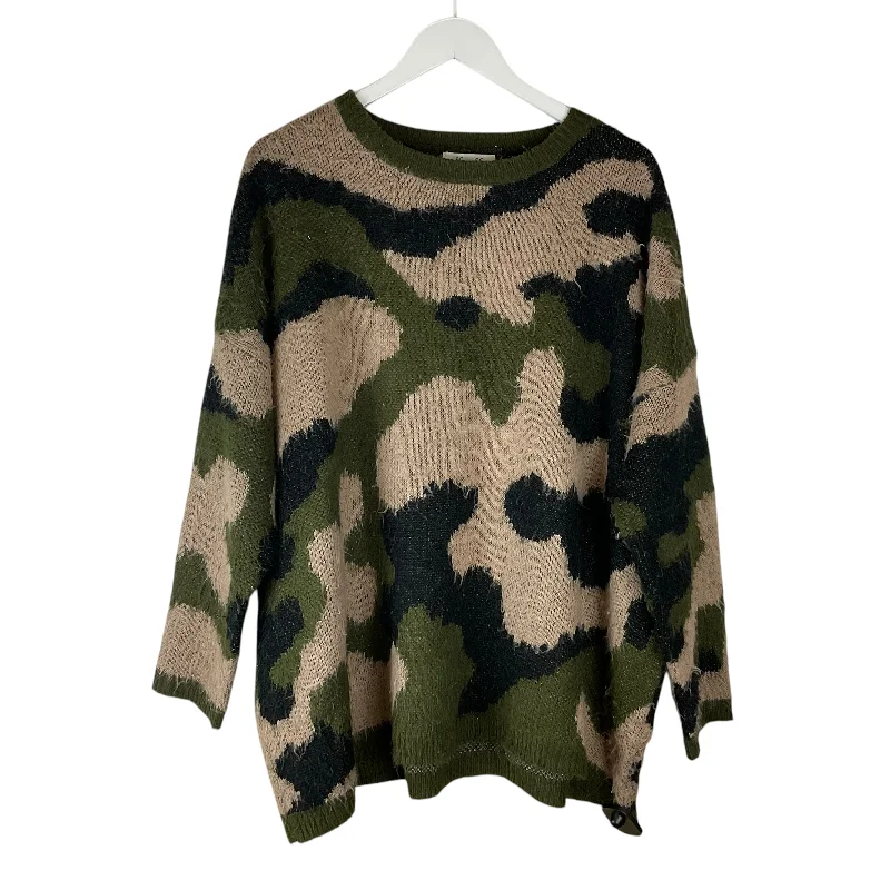 Sweater By She + Sky In Camouflage Print, Size: Osfm