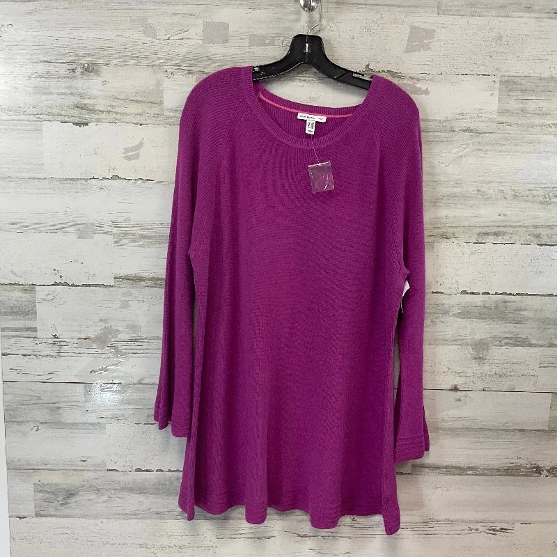 Sweater By Isaac Mizrahi Live Qvc In Purple, Size: 2x