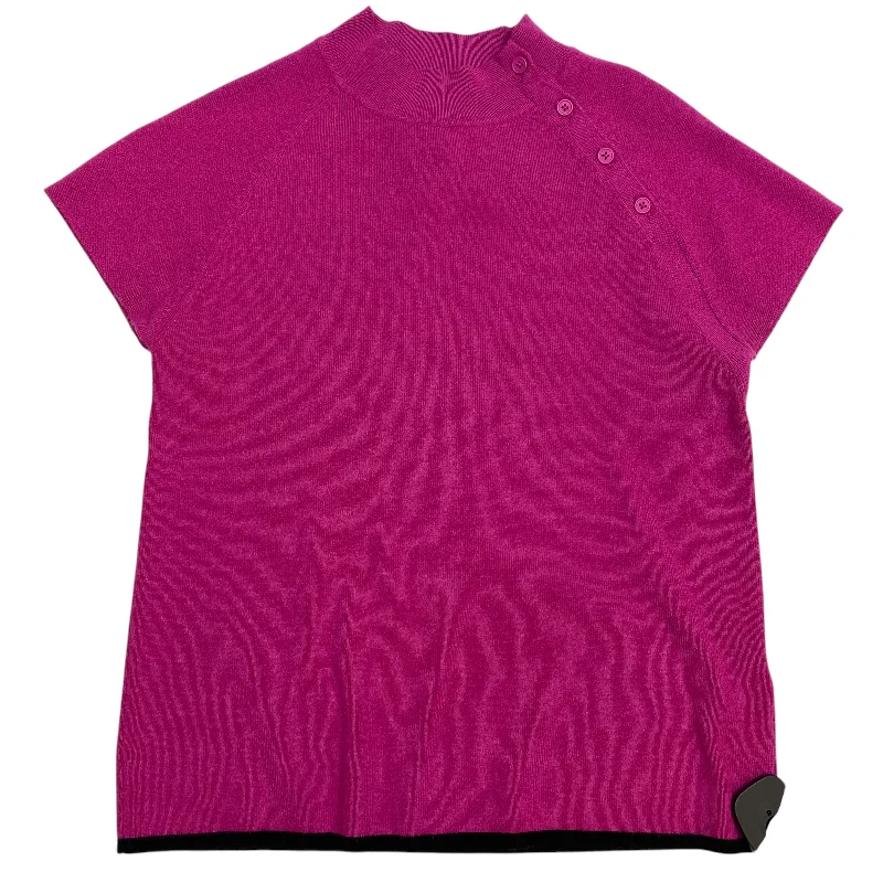 Sweater Short Sleeve By Maeve In Pink, Size: L