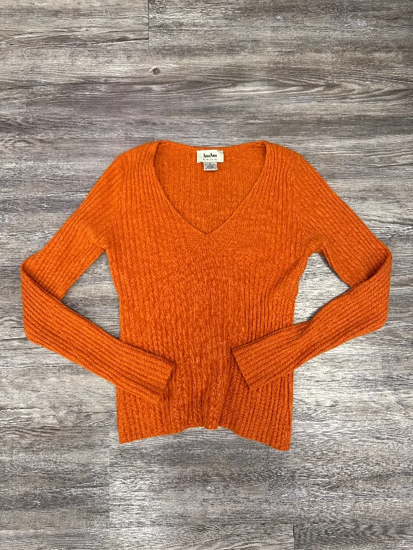 Sweater Cashmere By Neiman Marcus In Orange, Size: S