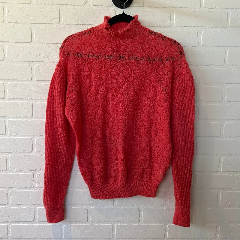 Sweater By Knitted And Knotted In Coral, Size: Xs