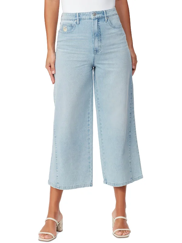 Sale Clearance Rori Womens Crop High Rise Wide Leg Jeans