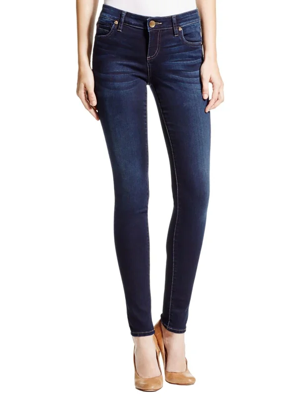 Comfortable Women's Attire Mia Womens Toothpick Skinny Solid Jeans