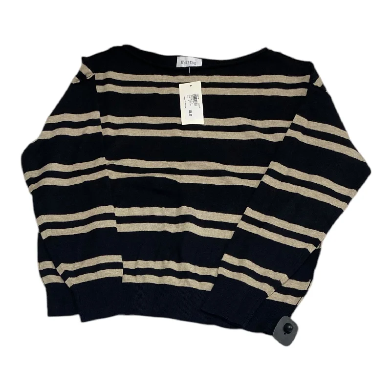 Sweater By Evereve In Black & Tan, Size: M