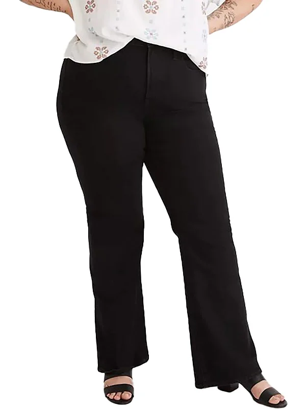 Sale Clearance Plus Womens Mid-Rise Stretch Flare Jeans