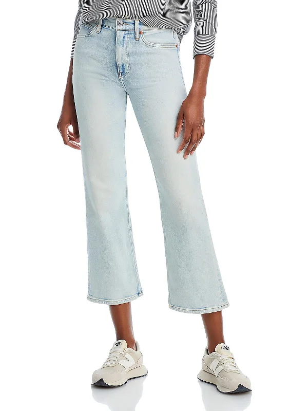 Vintage-Inspired Garments Womens High Rise Cropped Bootcut Jeans