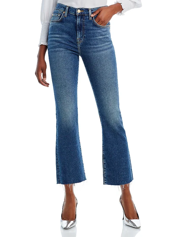 Clothing Woman Womens High Rise Stretch Straight Leg Jeans