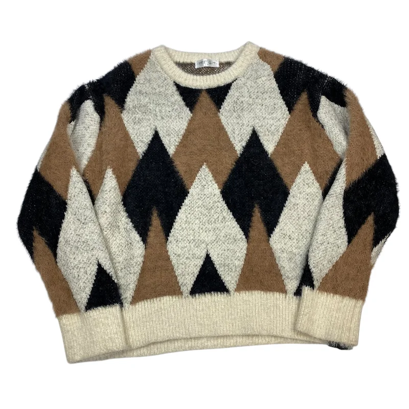 Sweater By Vestique In Brown & Cream, Size: S