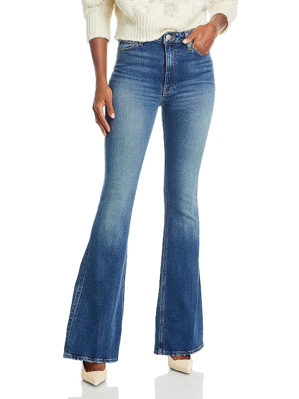 Women's Clothing For Special Occasions Womens High Rise Faded Flare Jeans