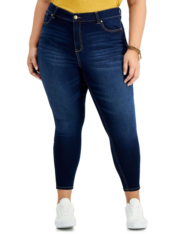 Women's Holiday Outfit Womens Denim Solid Straight Leg Jeans