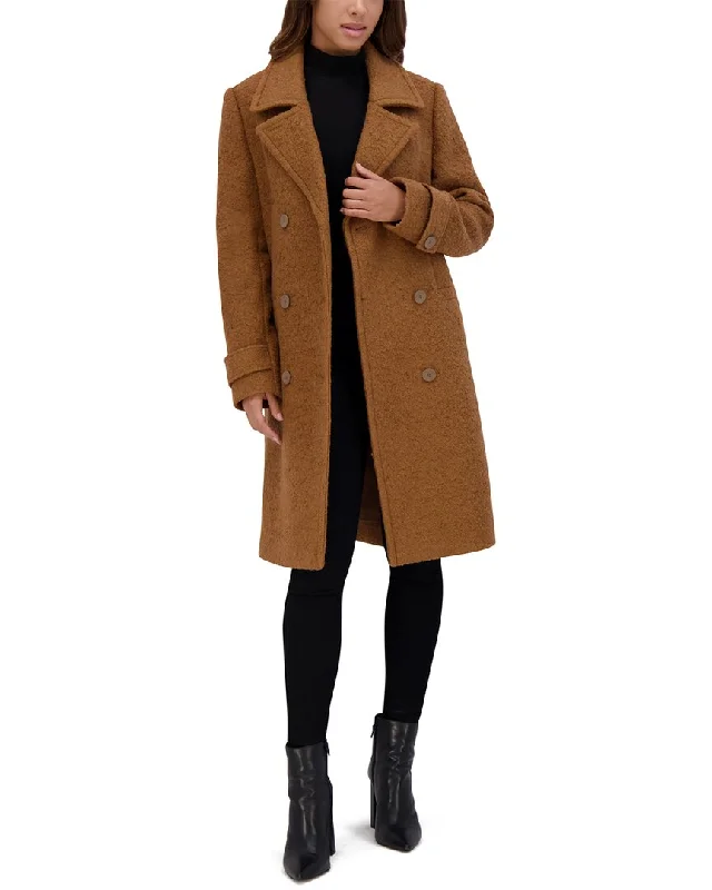 Plus Size Women's Fashion and Clothing Andrew Marc Evileen Wool-Blend Coat