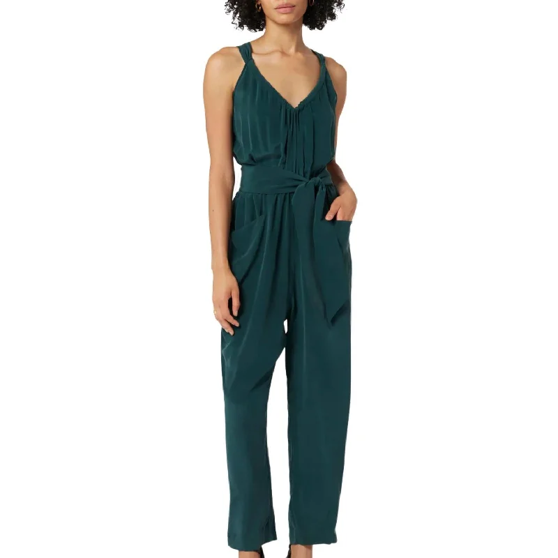 Women's Clothing Sets Vernet Silk Jumpsuit In Ponderosa Pine Blue