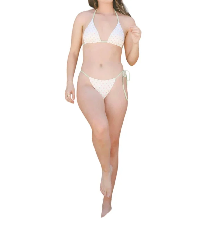 Women's Formal Event Outfit Paris Bikini Bottom In Dotted Pink