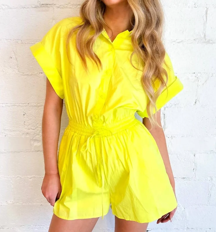 Casual Style for Busy Women Lemon Lime Romper