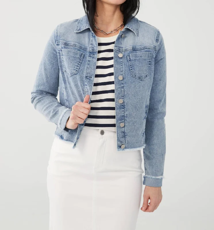 Clothes Woman Shirt Jacket In Light Wash