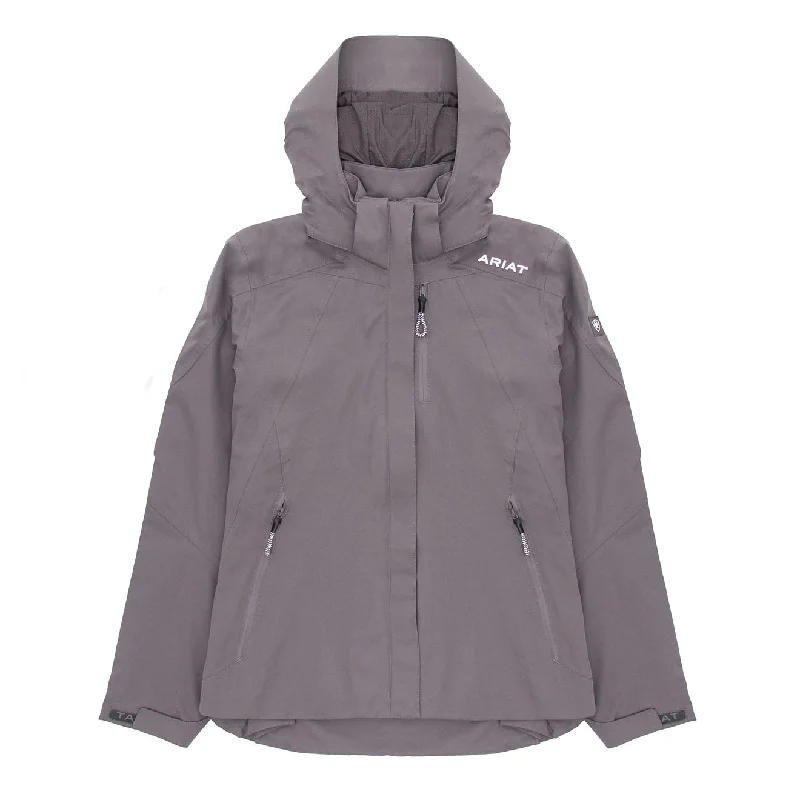 Modern Women's Attire Ariat Womens Coastal Waterproof Jacket Plum Grey