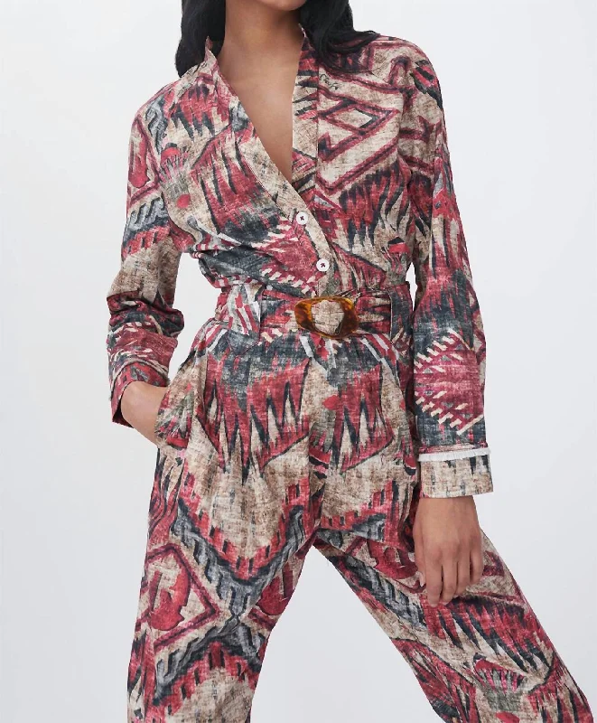 Comfortable Outfit For Women Cairo Jumpsuit In Nilo Berry