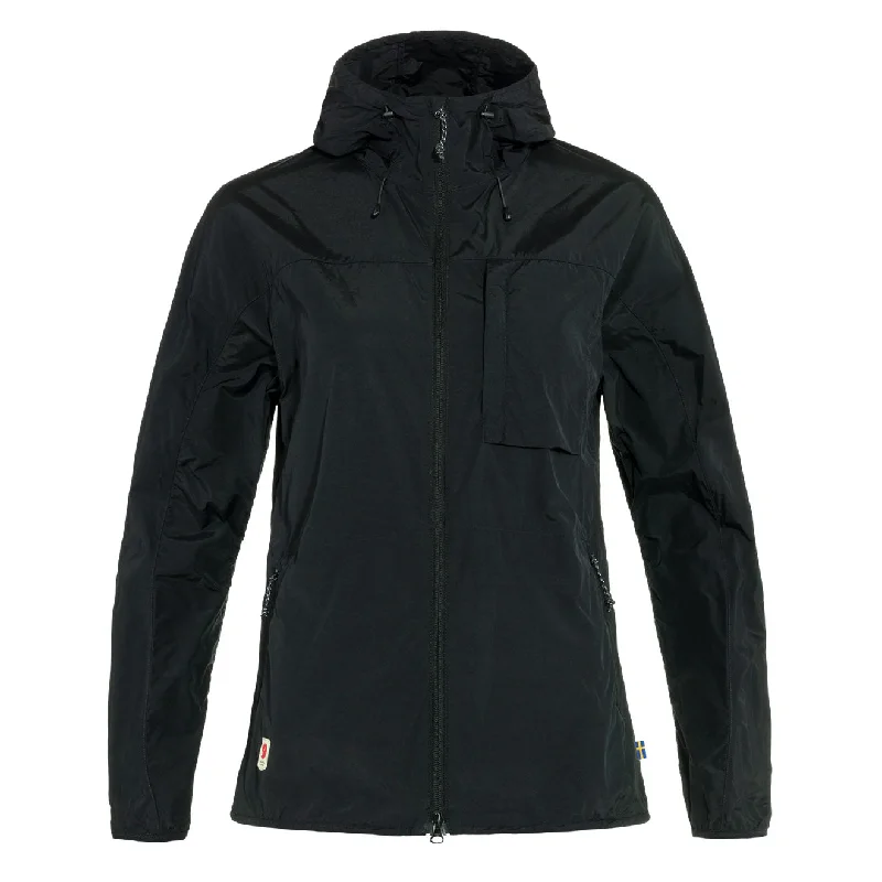 Women's Tops And Clothing Fjallraven Womens High Coast Wind Jacket Black