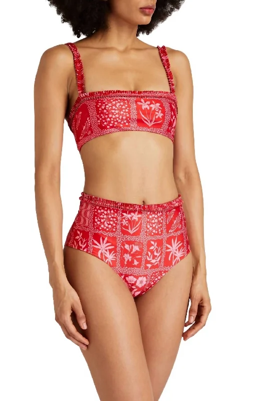 Early Bird Offer Olmo Ipanema Escarlata Bikini Top In Red-Pink