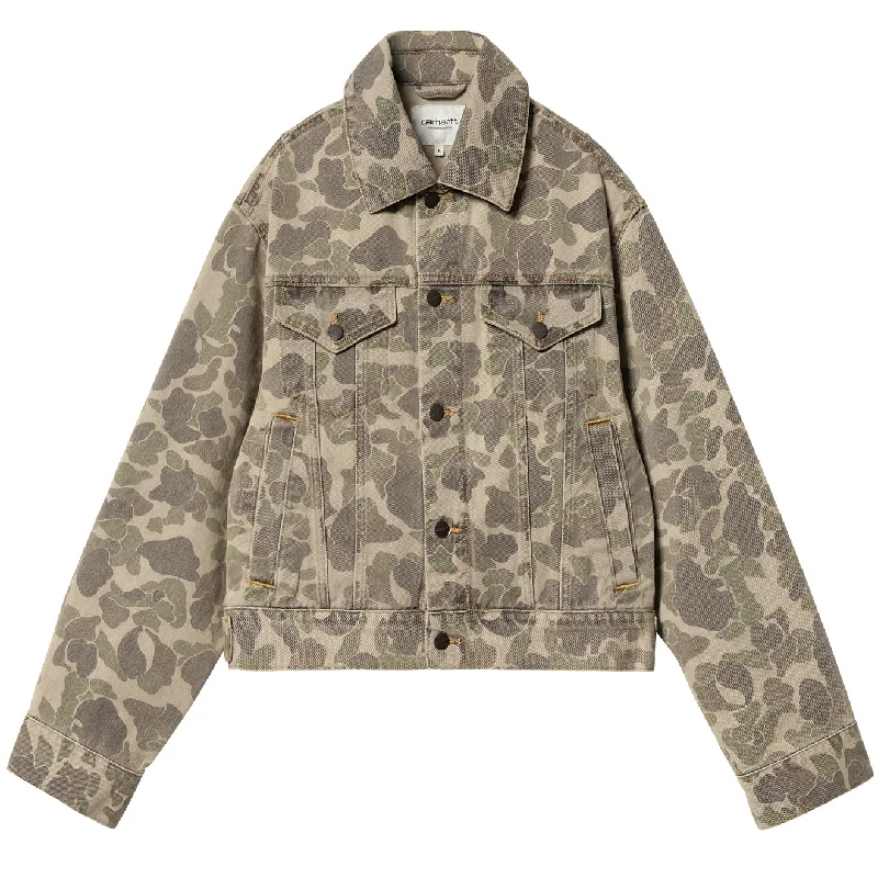 Women's Vacation Outfit Set Carhartt WIP Womens Duck Orell Jacket Camo Duck / Black Bleached