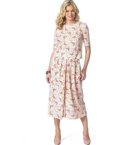 Women's Stylish Casual Garments Butterick Culottes B6178