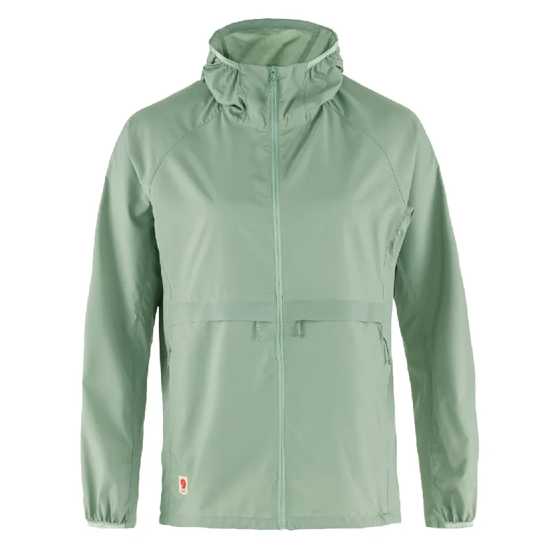 Women's Trendy Casual Outfit Fjallraven Womens High Coast Wind Hoodie Misty Green