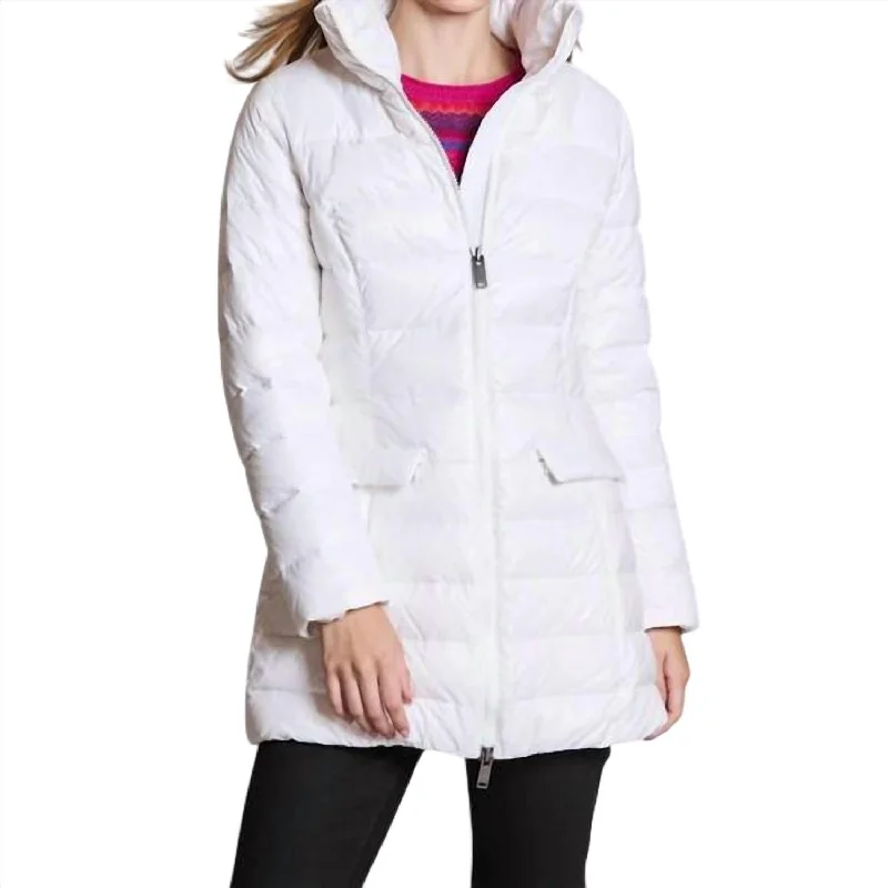 Vintage Clothing For Women Tracker Puffer Coat Jacket In White