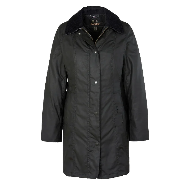 Women's Comfortable Lounge Garments Barbour Womens Belsay Wax Jacket Black