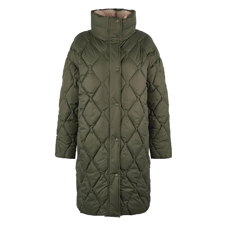 Women's Casual Attire Barbour Womens Samphire Quilted Jacket Deep Olive