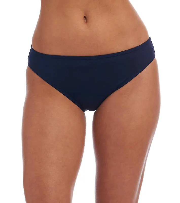 Unique Women's Fashion Pieces Classic Hipster Bikini Bottom In Indigo Navy