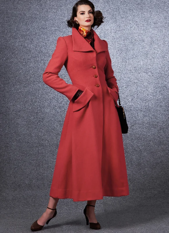 Seasonal Women's Fashion Trends Vogue Vintage Coat V1669