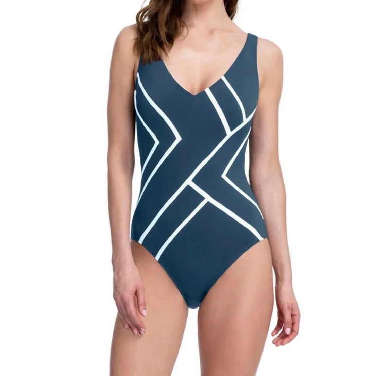 Casual Chic for Women High Back One Piece Swimsuit In Got Mirage Teal