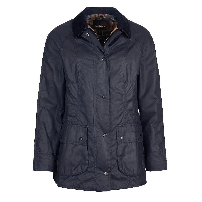 Women's Travel Attire Barbour Womens Beadnell Wax Jacket Navy