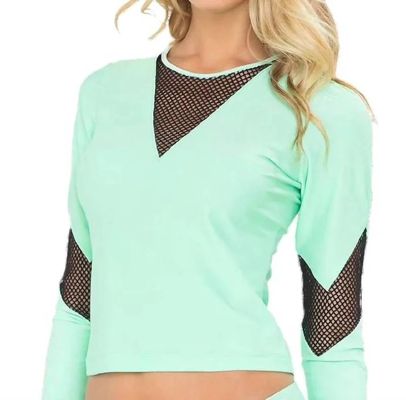 Women's Seasonal Apparel For Your Eyes Only Rashguard In Mint