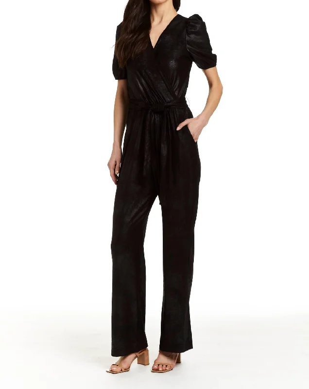 Women's Chic Outerwear Attire Monroe Jumpsuit In Black