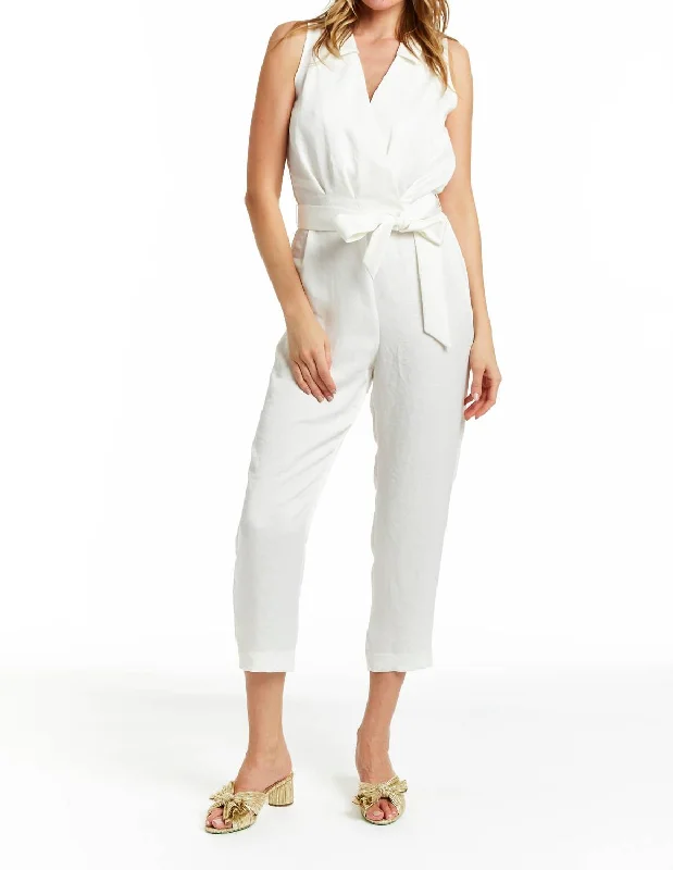 Women's Activewear Attire Kyra Jumpsuit In White