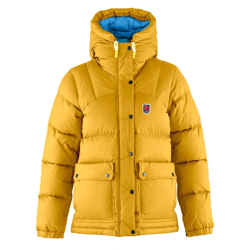 Stylish Women's Attire Fjallraven Womens Expedition Down Lite Jacket Mustard Yellow / UN Blue