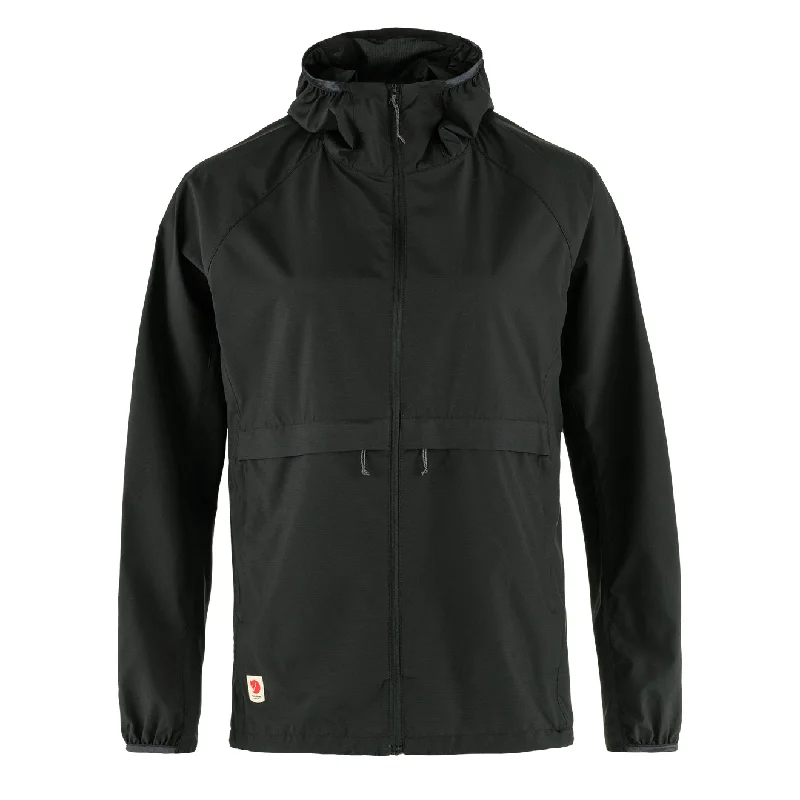 Women's Office Outfit Fjallraven Womens High Coast Wind Hoodie Black