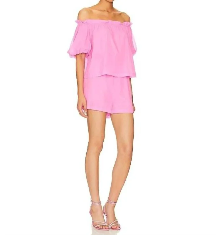 Women Wear Brands Bree Romper In Shocking Pink