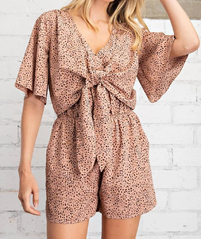 Classic Clothes For Women Romper In Dusty Pink