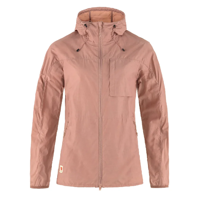 Women's Luxury Attire Fjallraven Womens High Coast Wind Jacket Dusty Rose