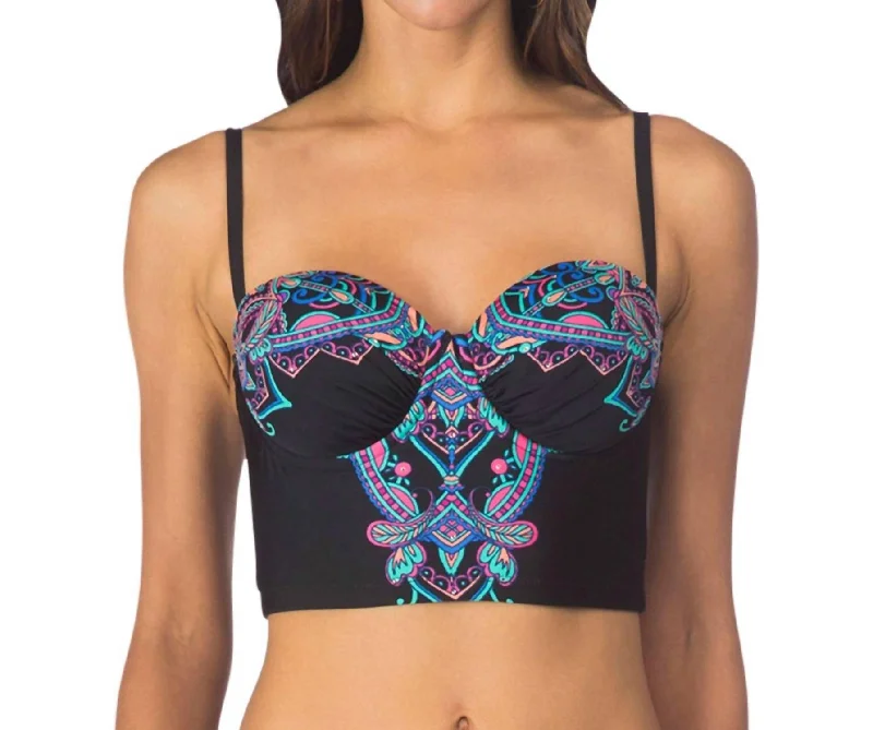 Formal Attire For Women Underwire Bustier Bikini Top In Dream Weaver