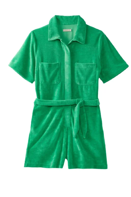 Women's Comfortable Apparel Rewind Romper In Bright Green