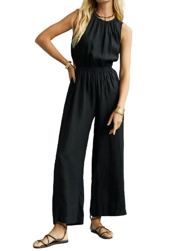 Luxury Women's Clothing Vivi Cut-Out Jumpsuit In Black