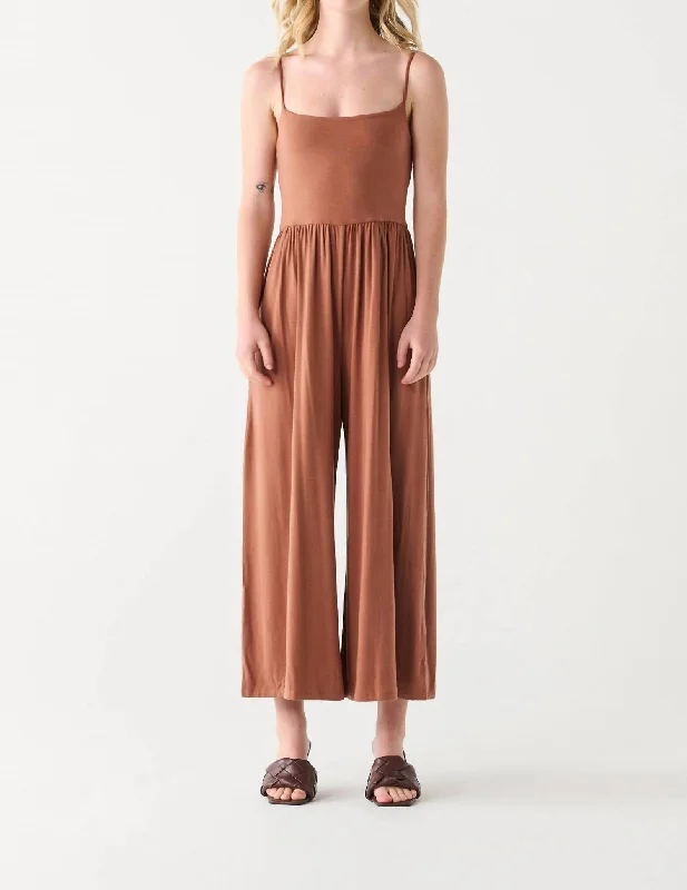 Top 10 Women's Online Clothing Stores Wide Leg Jumpsuit In Terracotta